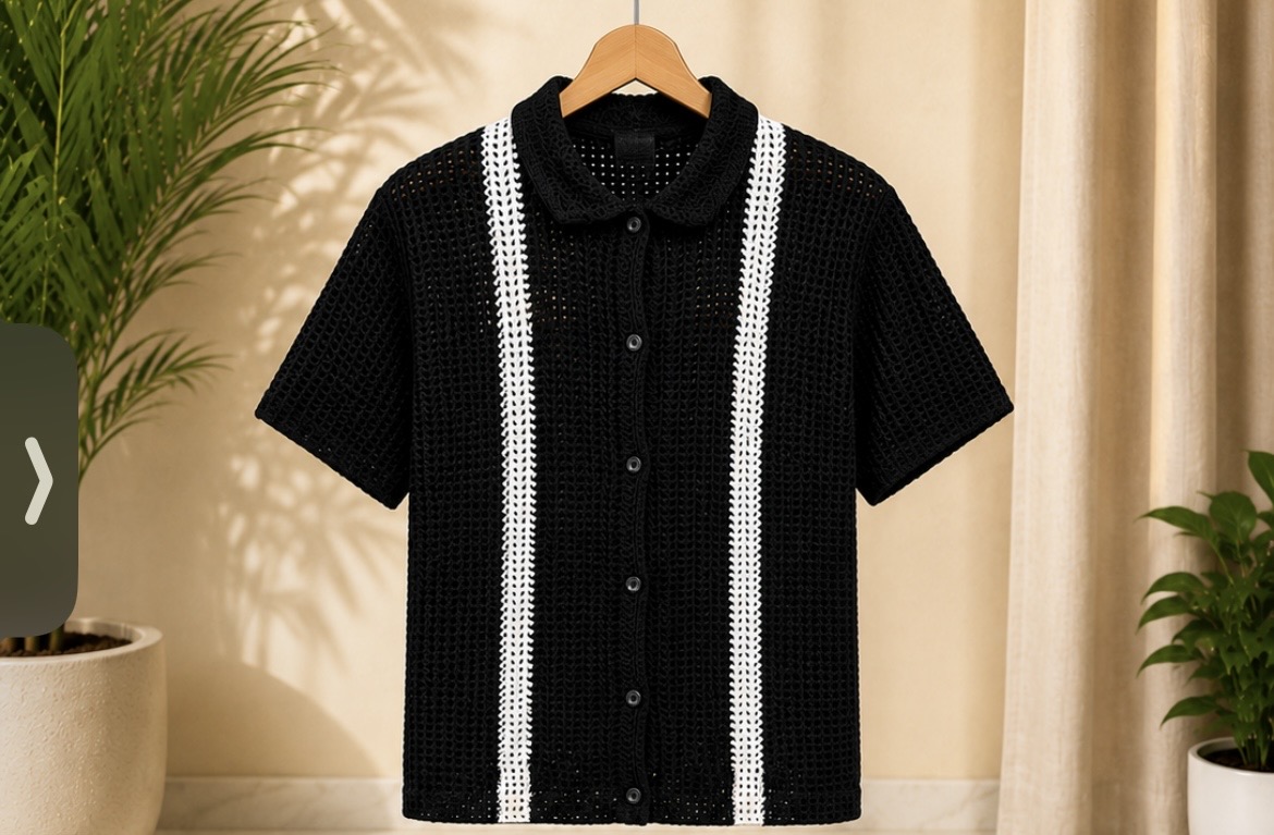Men crochet shirt